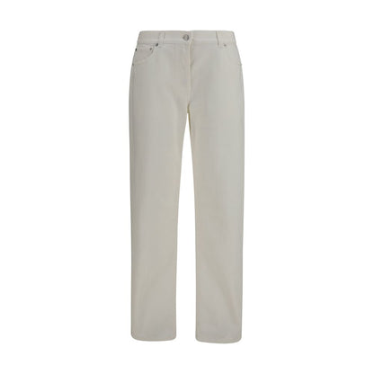 The Row White Cotton Straight-Leg Jeans