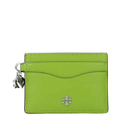 Tory Burch Green Leather Cardholder