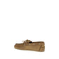 Miu Miu Beige Calf Leather Bos Taurus Slip-On Loafers