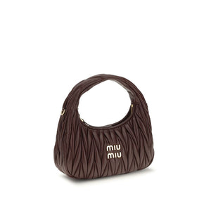 Miu Miu Bordeaux Calf Leather Bos Taurus Shoulder Bag