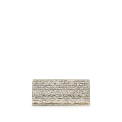 Jimmy Choo Gold Plexiglass Shoulder Bag