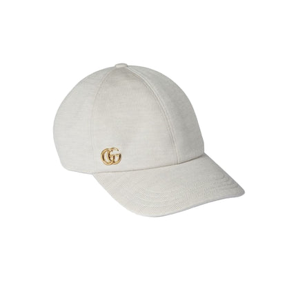 Wool baseball hat with Double G logo on a white background