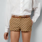 Gucci GG Marmont Reversible Thin Belt Black & Nude