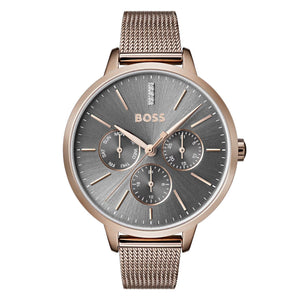 Hugo Boss Womens 1502424 Symphony Gold Tone Mesh Bracelet Watch
