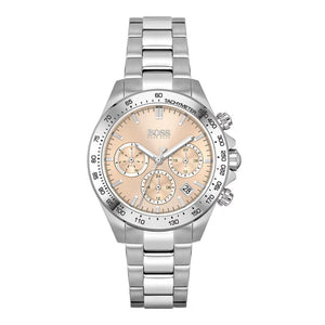 Hugo Boss Womens 1502615 Novia Stainless Steel Watch With Champagne Dial