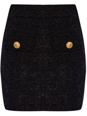 Balmain Balmain High-waisted bouclé miniskirt