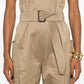 Saint Laurent Saint Laurent strapless belted cotton jumpsuit
