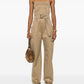 Saint Laurent Saint Laurent strapless belted cotton jumpsuit