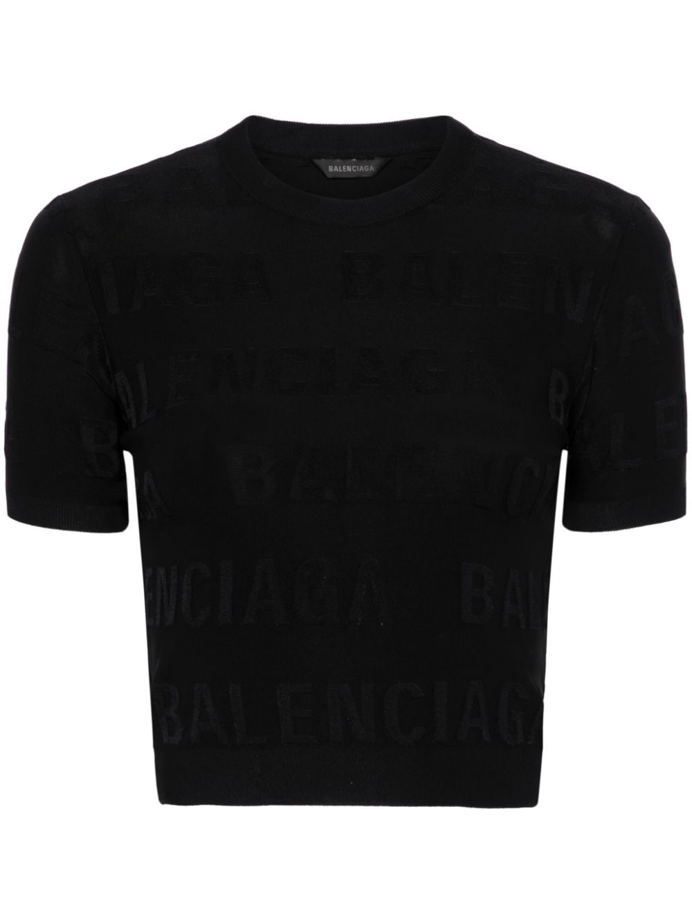 Balenciaga Balenciaga jacquard logo crop top