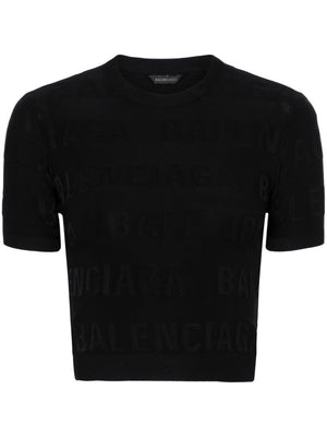 Balenciaga Balenciaga jacquard logo crop top