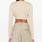 Versace Versace Barocco lurex cropped cardigan