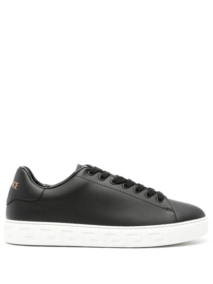 Versace Versace greca faux leather sneakers