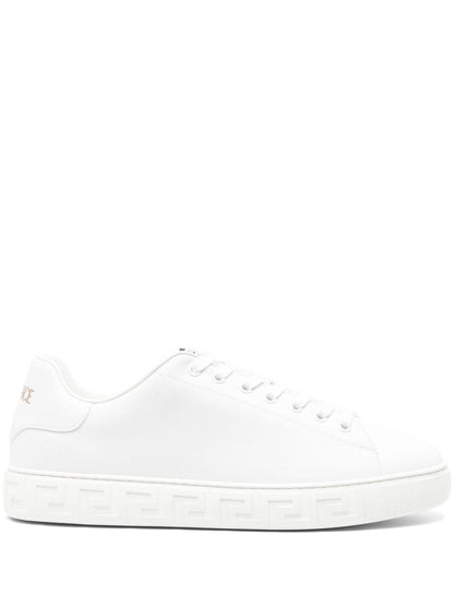 Versace Versace greca faux leather sneakers