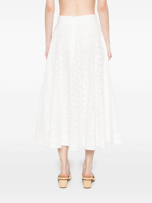 Zimmermann Zimmermann Crush embroidered midi skirt