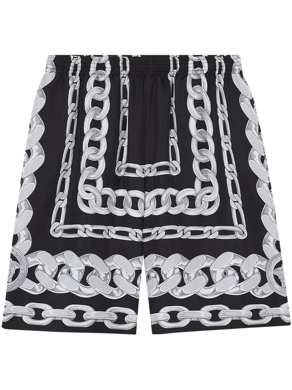Versace Versace Medusa Chains Silk Shorts