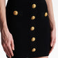 Balmain Balmain Button Embellished Knitted Skirt