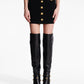 Balmain Balmain Button Embellished Knitted Skirt