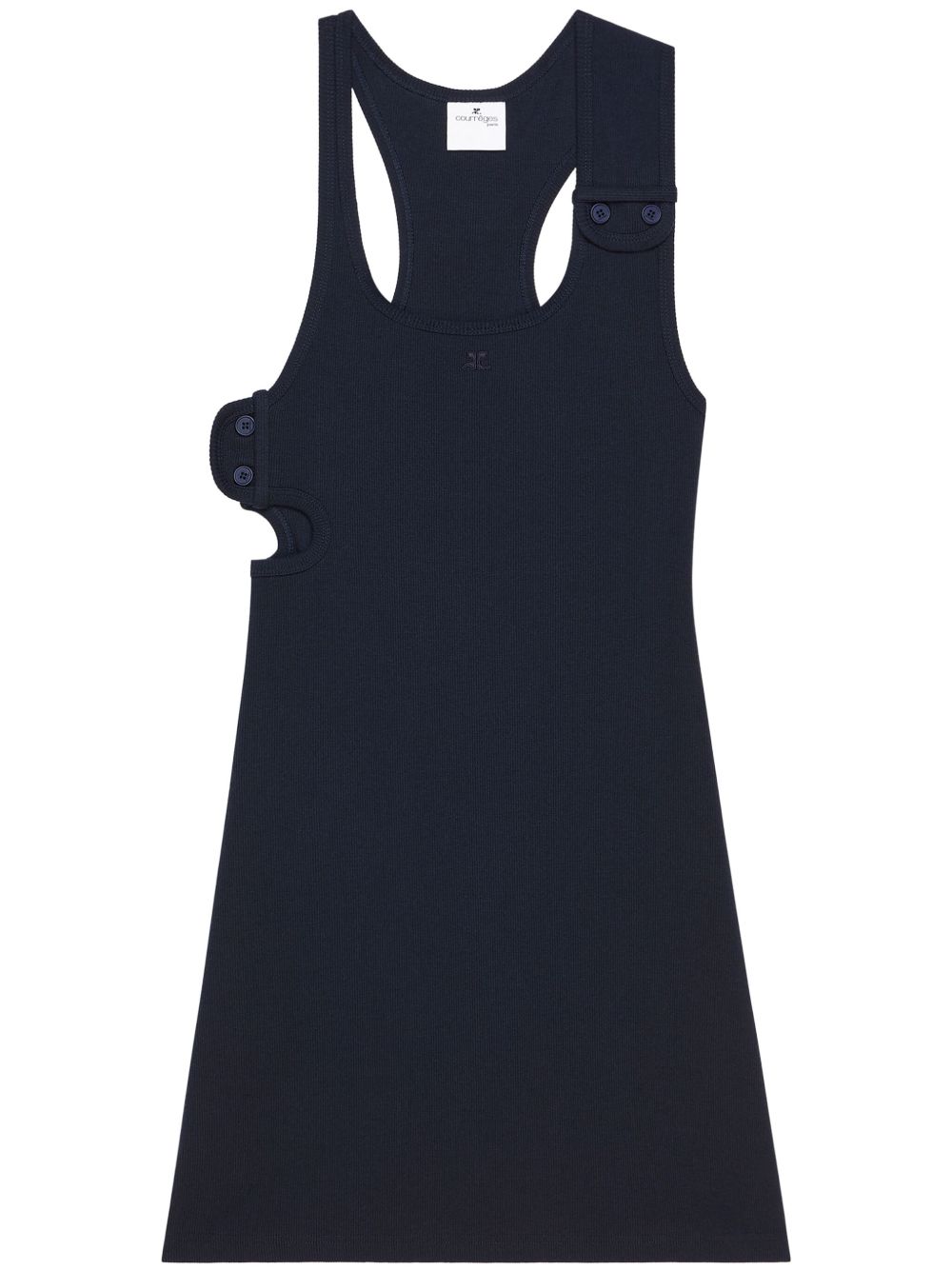 Courreges Pre Courreges Pre Courrèges 90's mini dress in black sleeveless racerback vintage designer mini dress