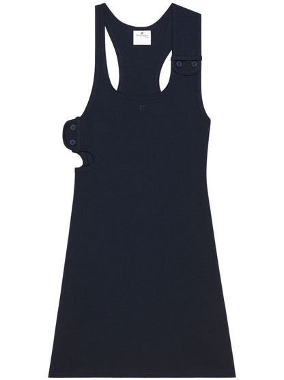 Courreges Pre Courreges Pre Courrèges 90's mini dress in black sleeveless racerback vintage designer mini dress