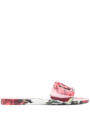 Dolce & Gabbana Dolce & Gabbana floral-print slides