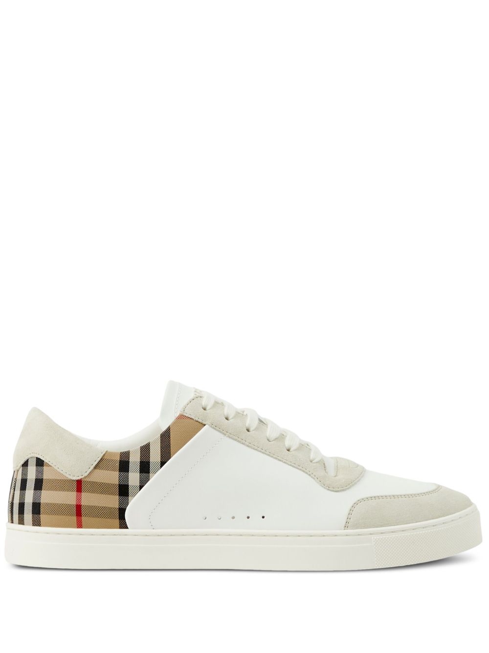 Burberry Burberry Leather, suede and check sneakers