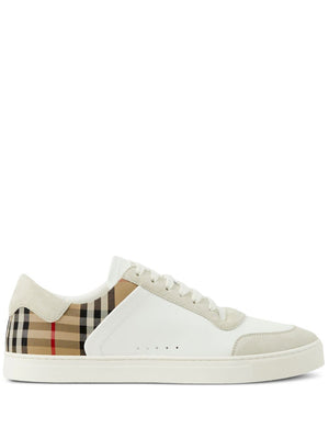 Burberry Burberry Leather, suede and check sneakers