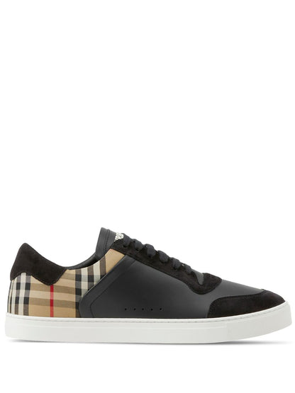 Burberry Burberry Leather, suede and check sneakers
