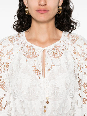 Zimmermann Zimmermann Coco lace midi dress - ivory