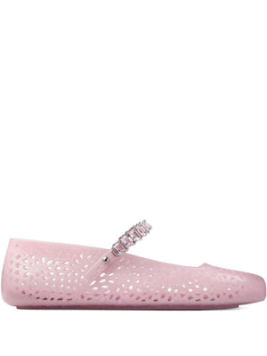 Jimmy Choo Jimmy Choo The Jelly Ballerina Flats with Crystal Embellishment