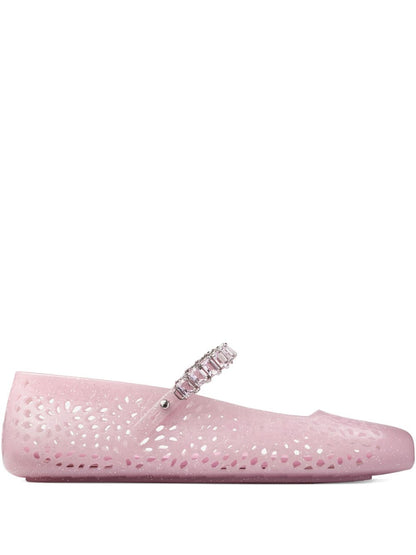 Jimmy Choo Jimmy Choo The Jelly Ballerina Flats with Crystal Embellishment