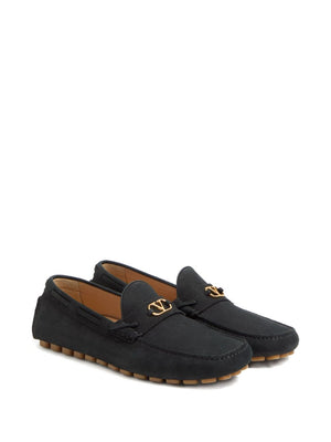 Valentino Garavani Valentino Garavani Fastaway Driver Moccasin In Deer Suede