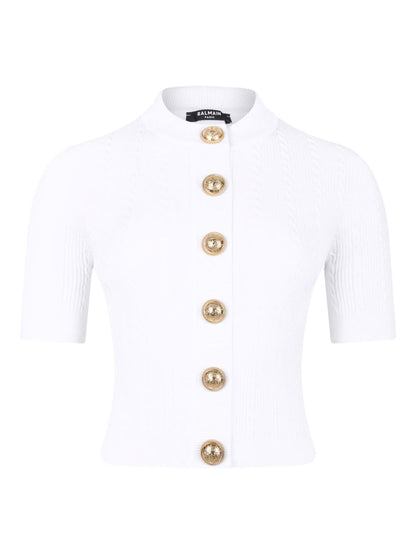 Balmain Balmain Ribbed buttoned top