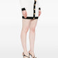Balmain Balmain Button-embellished ribbed-knit mini skirt