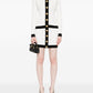 Balmain Balmain Button-embellished ribbed-knit mini skirt