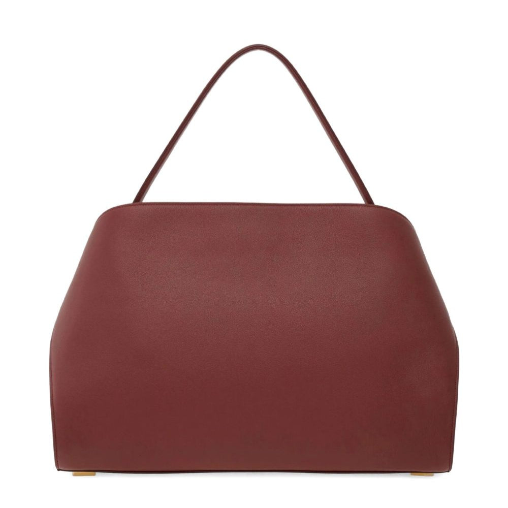 Brown handbag on a white background