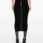 Balmain Balmain Cable-knit button-front midi fitted skirt