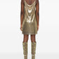Versace Versace Metallic mesh mini dress with slip