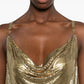 Versace Versace Metallic mesh mini dress with slip