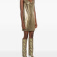 Versace Versace Metallic mesh mini dress with slip