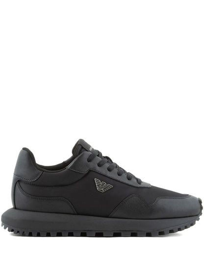 EMPORIO ARMANI EXCLUSIVE Logo-charm lace-up sneakers