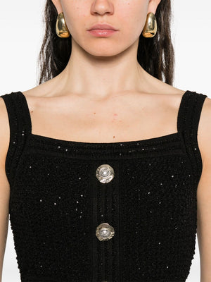 Balmain Balmain Black Sleeveless Tops
