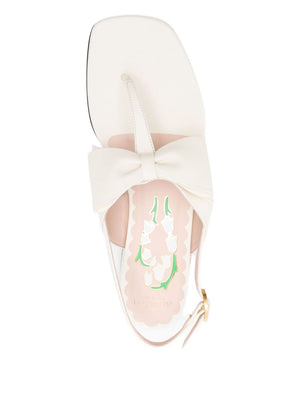 Valentino Garavani Valentino Garavani Bow-embellished slingback sandals