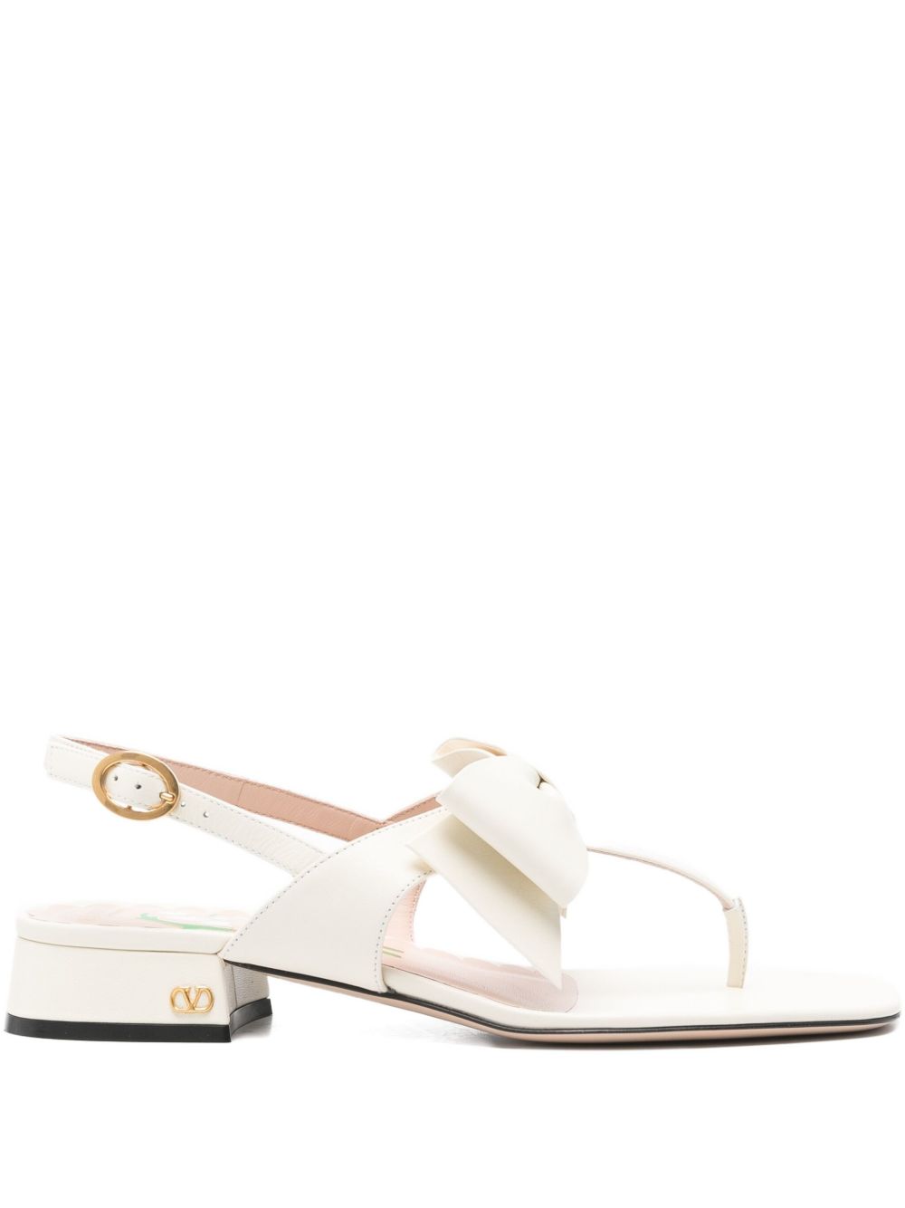 Valentino Garavani Valentino Garavani Bow-embellished slingback sandals