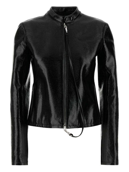 Courreges Pre Vinyl biker jacket