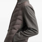 Emporio Armani Quilted panelled padded jacket Gray