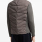 Emporio Armani Quilted panelled padded jacket Gray