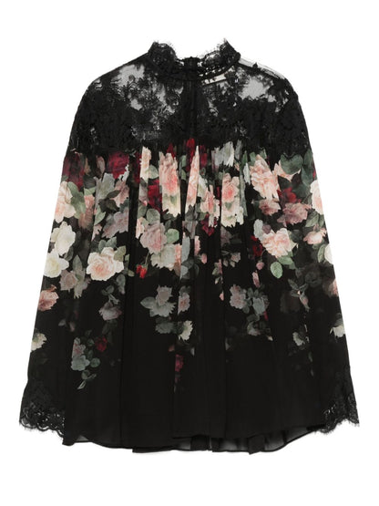 Zimmermann Zimmermann Lace-trimmed floral blouse