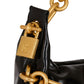 Balmain Sync Medium Leather Shoulder Bag Black