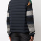 Emporio Armani Full-zip, sleeveless quilted nylon down jacket with eagle logo patch