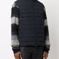 Emporio Armani Full-zip, sleeveless quilted nylon down jacket with eagle logo patch